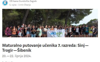 Maturalno putovanje učenika 7. razreda (20. – 22. lipnja 2024.)