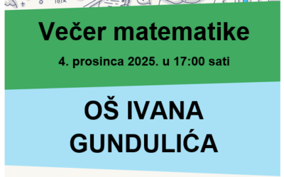 Večer matematike 4. prosinca 2025. u 17 sati