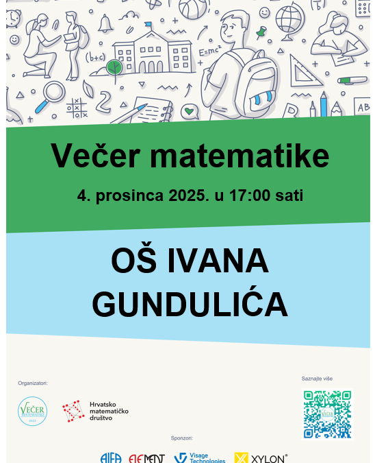 Večer matematike 4. prosinca 2025. u 17 sati