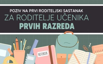 Poziv na roditeljski sastanak roditelja učenika prvih razreda