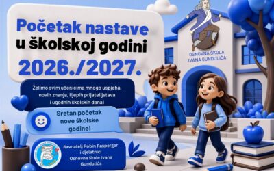 Početak nastave u školskoj godini 2026./2027.